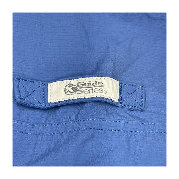 Gander Mountain Guide Series Fishing Shirt Men's 3XLT Blue Nylon Button-Down - Picture 7 of 8